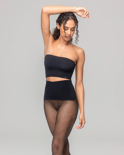 MUSE - NET-PATTERNED SEAMLESS TIGHTS - MICRO FISHNET SHIMMER