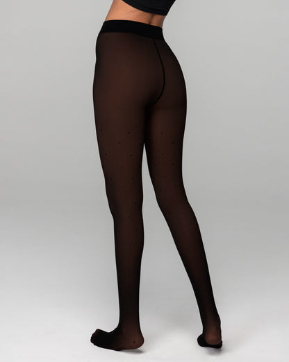 TOAST - FLEECE-LINED TIGHTS - DOTS